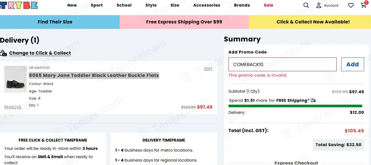 The Trybe AU coupon code: 10% off with COMEBACK10. Tested and valid as 4 months ago.