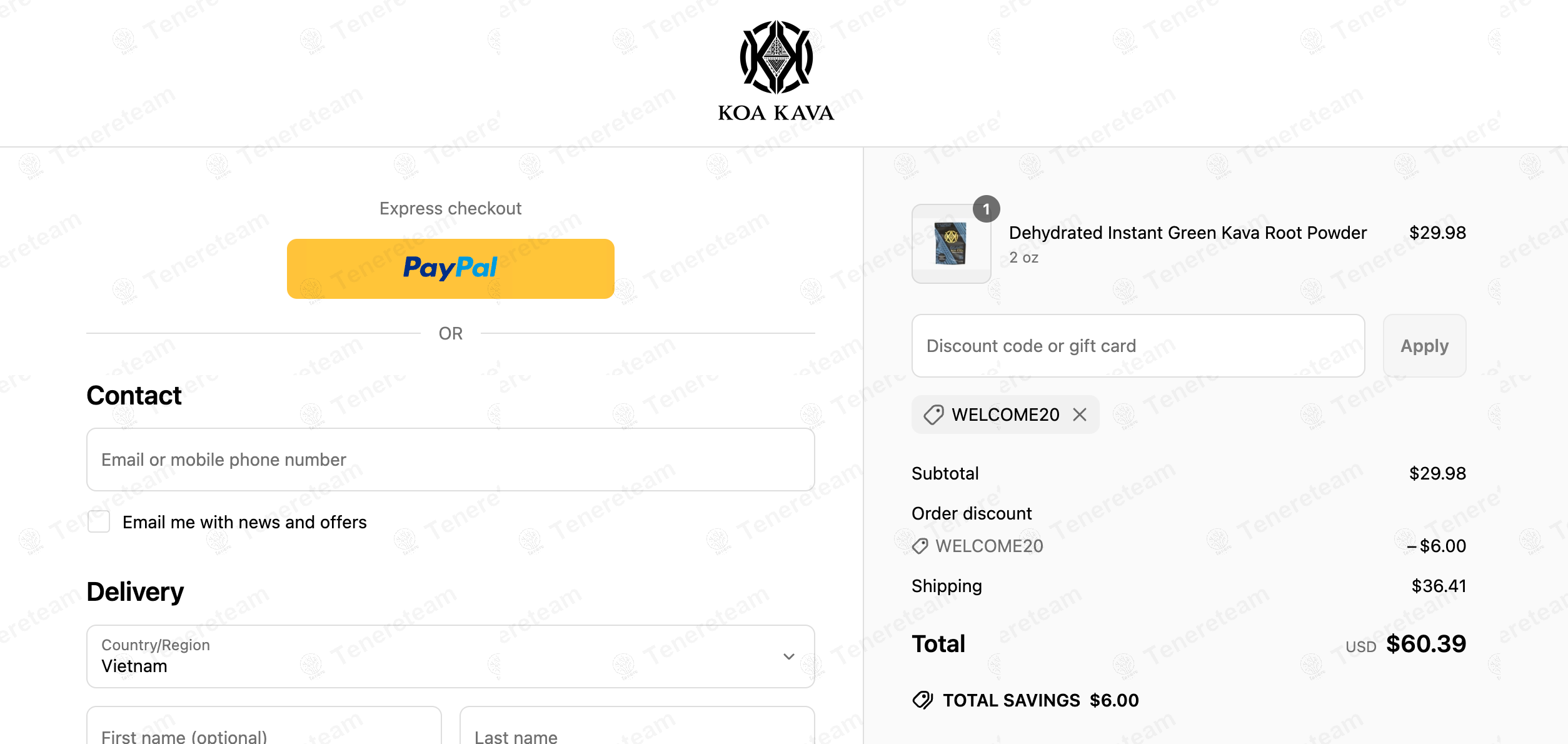 Koa Kava coupon code: 20% off with WELCOME20. Tested and valid as 10 months ago.