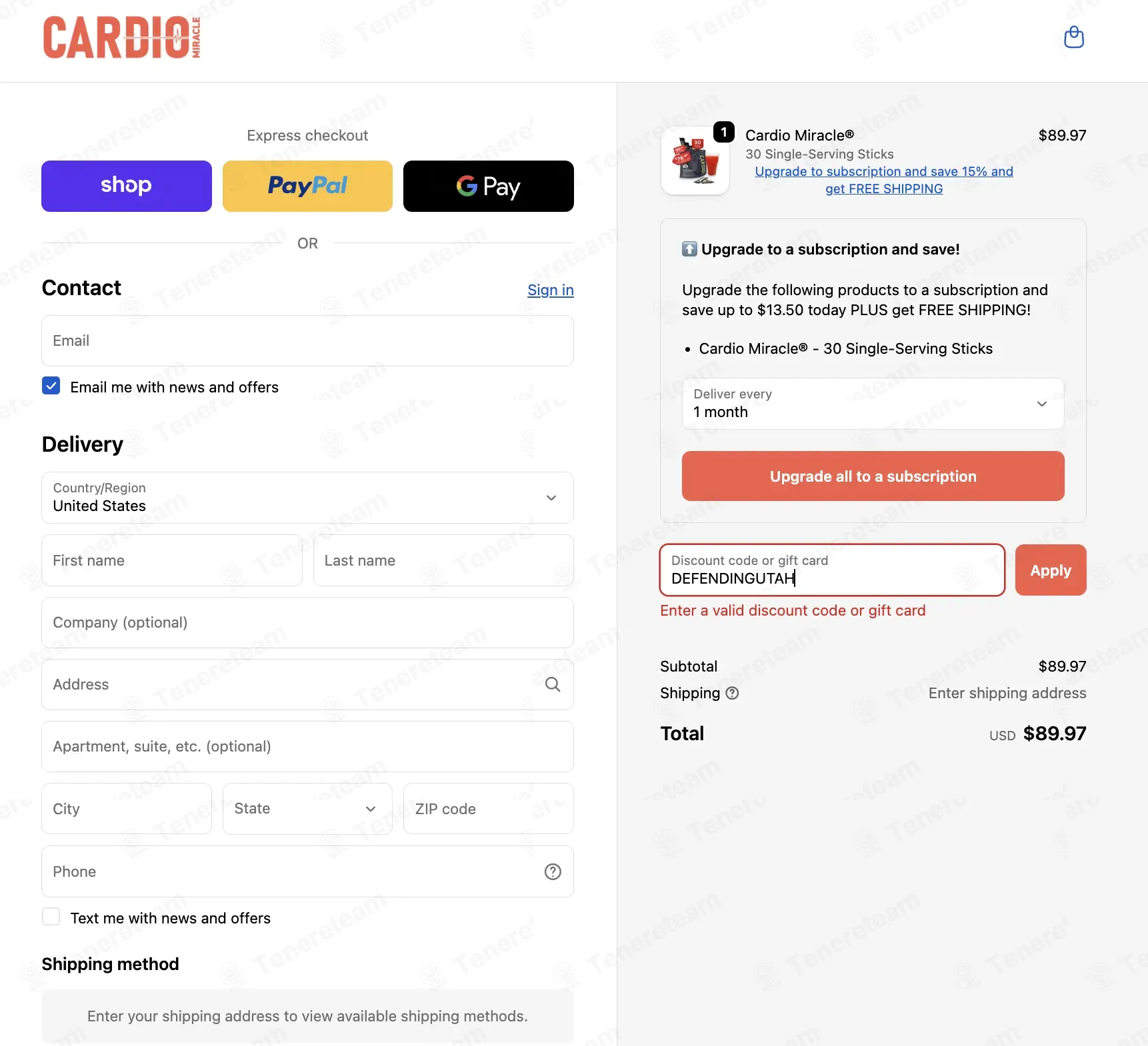 Cardio Miracle coupon code: 15% off with DEFENDINGUTAH. Tested and valid as 1 month ago.