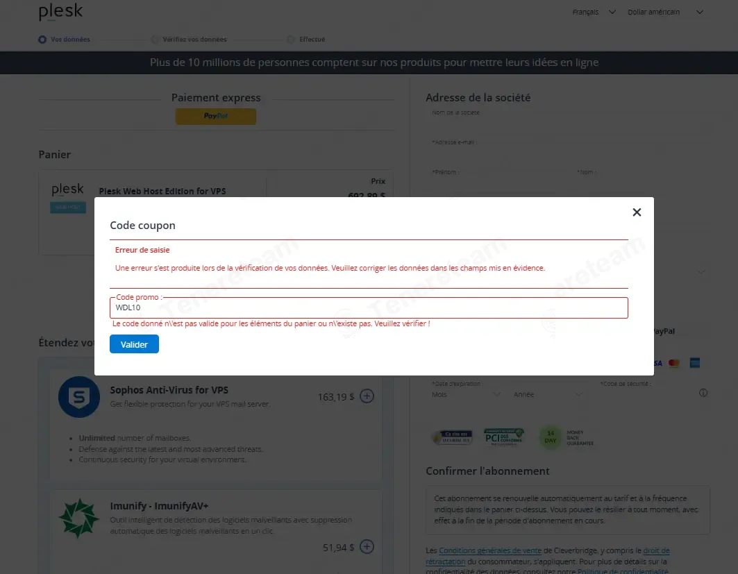 Plesk coupon code: 10% off with WDL10. Tested and valid as 1 month ago.