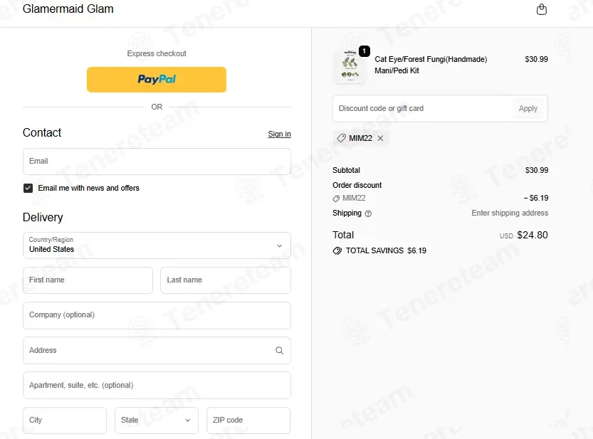 Glamermaid coupon code: 20% off with MIM22. Tested and valid as 2 months ago.