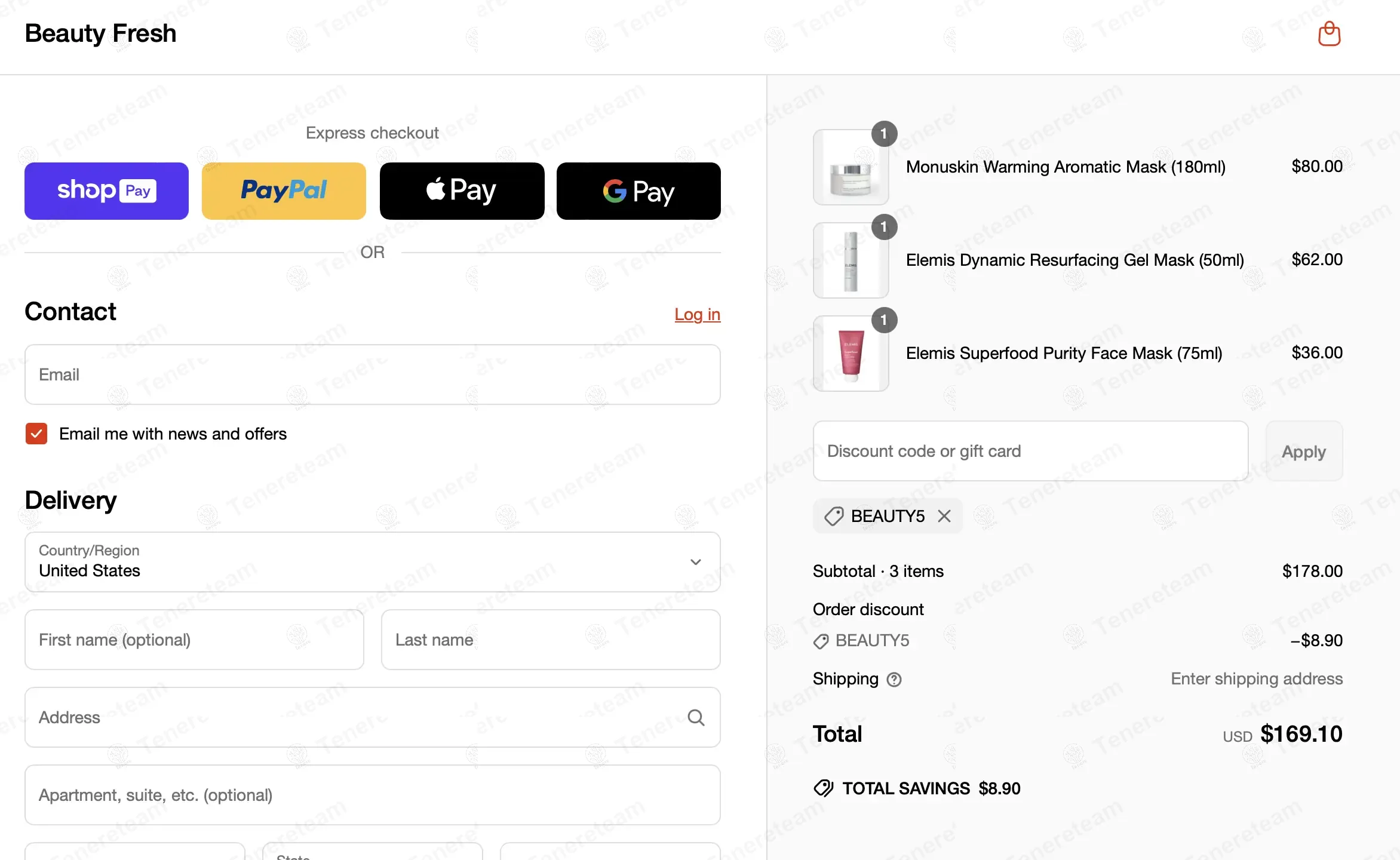 Beauty Fresh coupon code: 5% off with BEAUTY5. Tested and valid as 1 year ago.