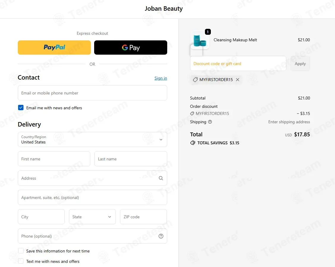 Joban Beauty coupon code: 15% off with MYFIRSTORDER15. Tested and valid as 2 months ago.