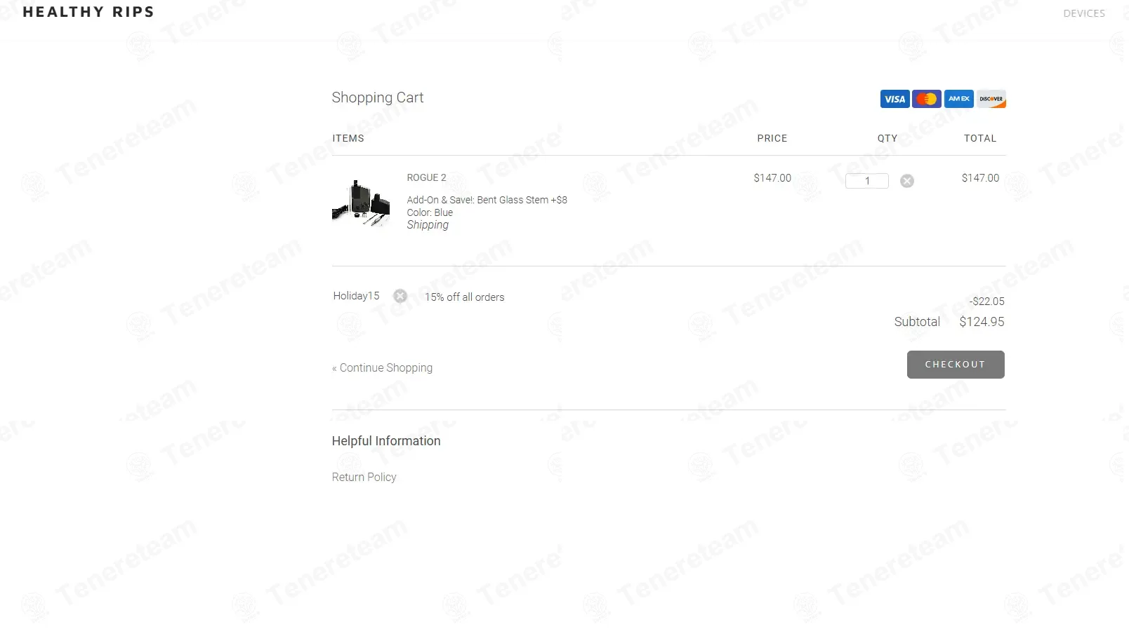 Healthy Rips coupon code: 15% off with HOLIDAY15. Tested and valid as 4 months ago.