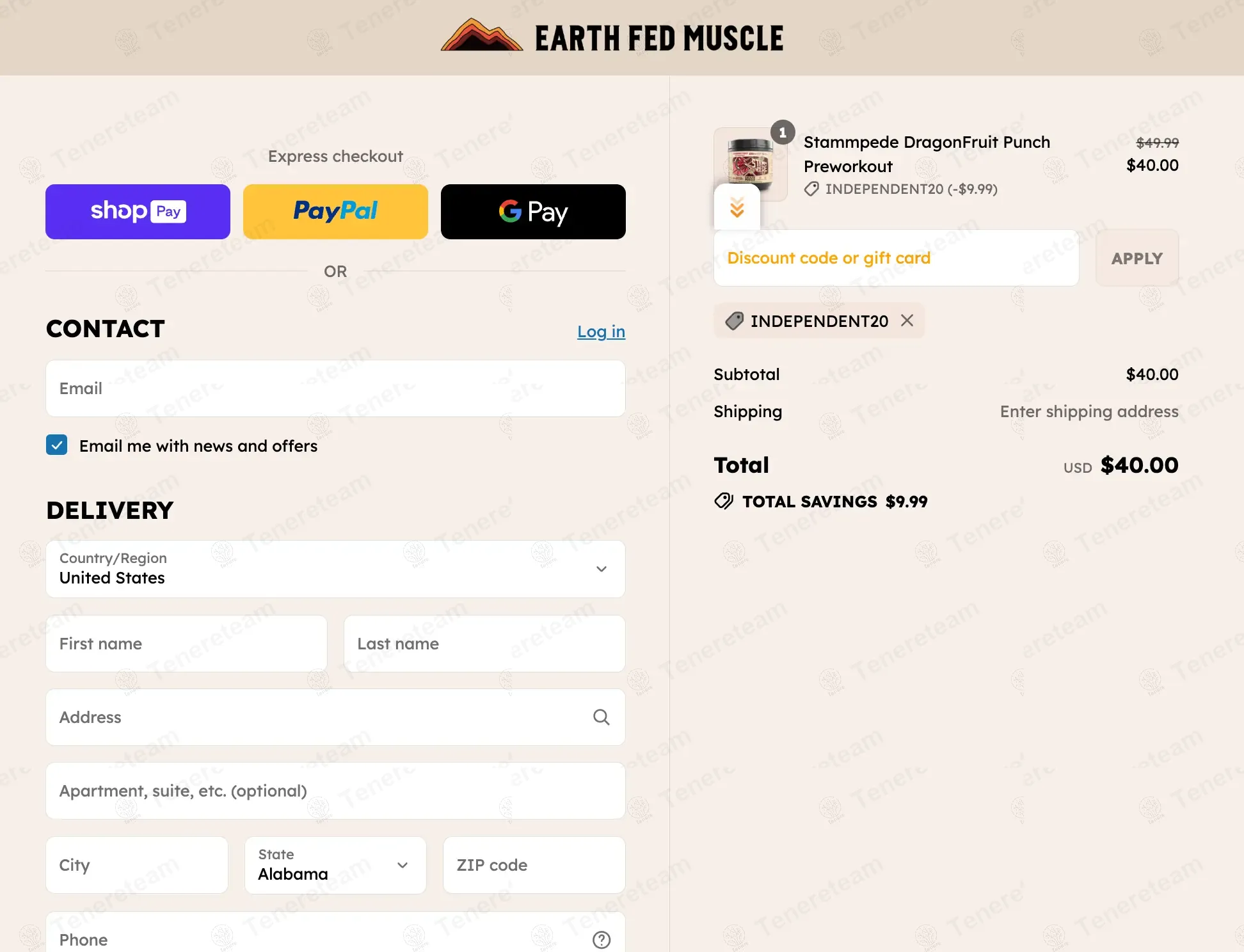 Earth Fed Muscle coupon code: 20% off with INDEPENDENT20. Tested and valid as 8 months ago.
