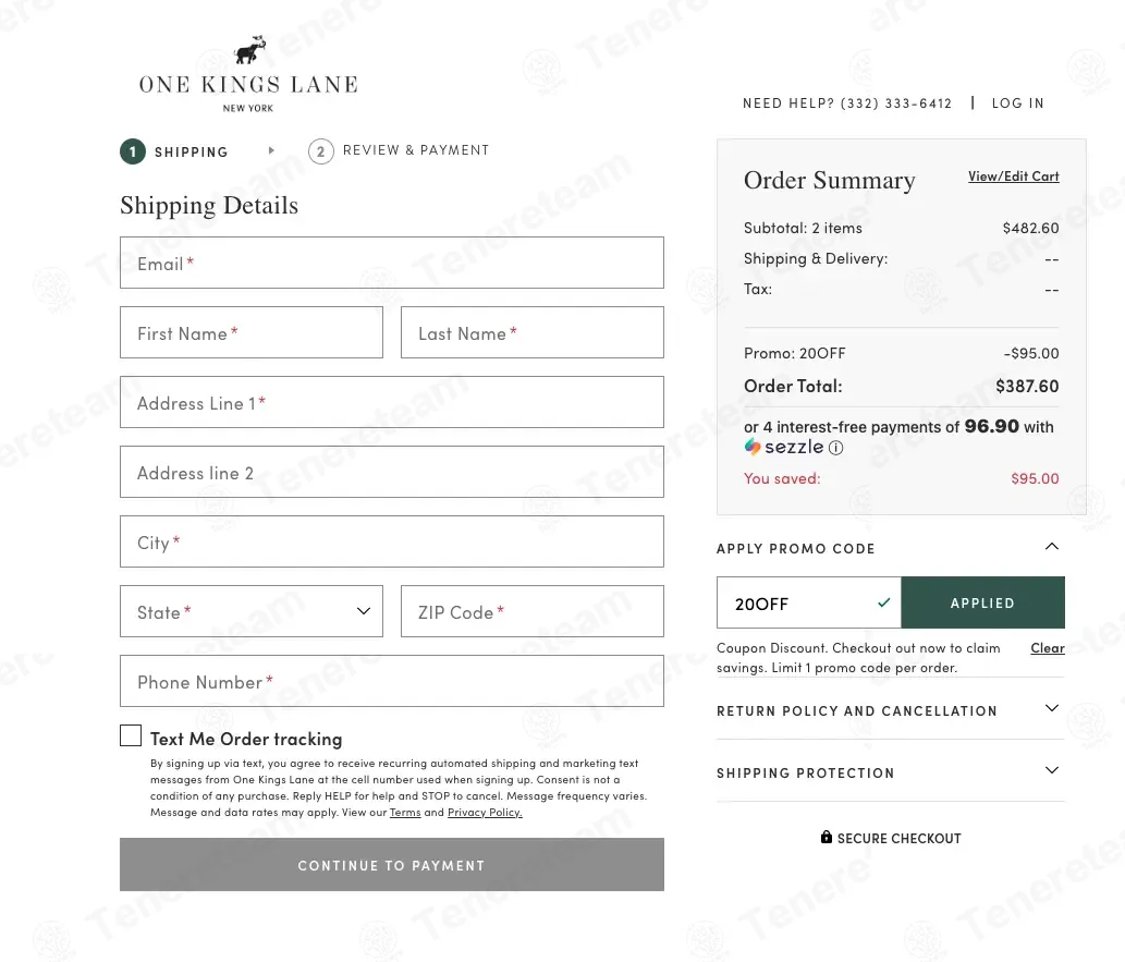 One Kings Lane coupon code: 20% off with 20OFF. Tested and valid as 1 week ago.