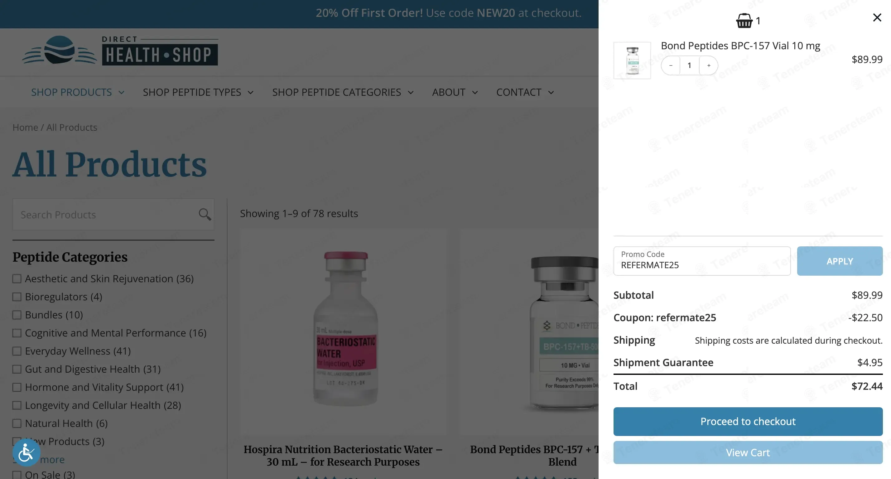 Direct Health Shop coupon code: 25% off with REFERMATE25. Tested and valid as 3 weeks ago.