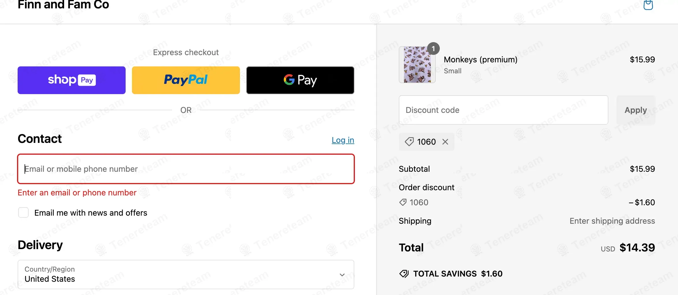 Finn And Fam Co coupon code: 10% off with 1060. Tested and valid as 1 year ago.