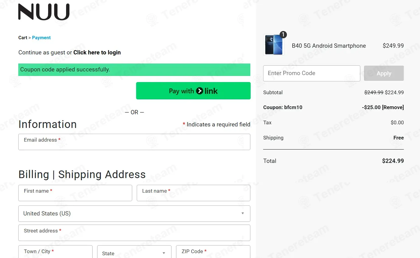 Nuu Mobile coupon code re-checked and confirmed working at checkout