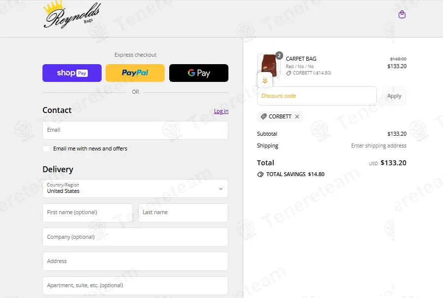 Reynolds Bags coupon code: 10% off with CORBETT. Tested and valid as 11 months ago.