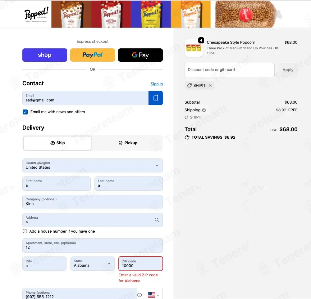Popped Republic coupon code: Sale off with ShipIt. Tested and valid as 2 weeks ago.
