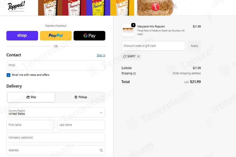 Popped Republic coupon code: Sale off with ShipIt. Tested and valid as 2 weeks ago.