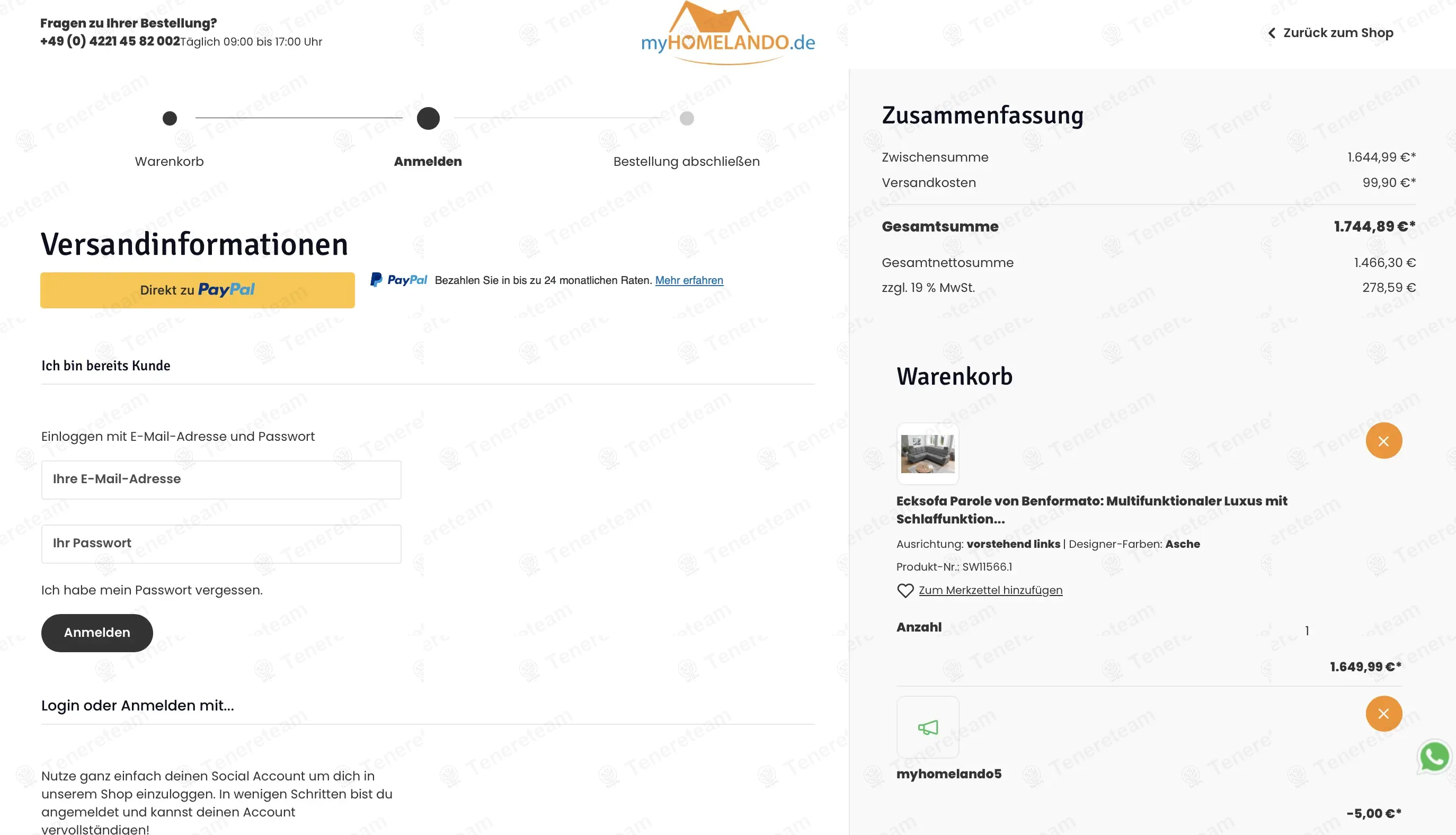 My Homelando DE coupon code: €5 off with myhomelando5. Tested and valid as 1 year ago.