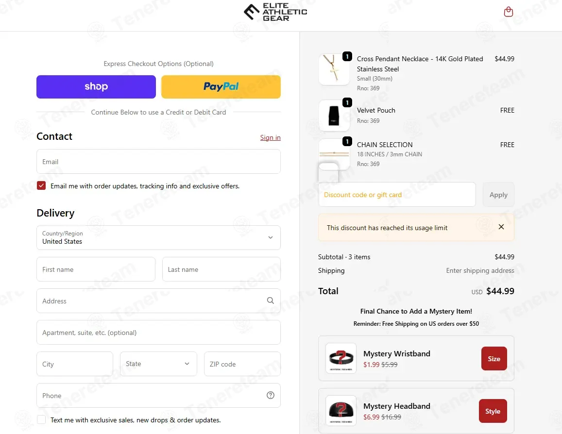 Elite Athletic Gear coupon code: 20% off with ADBFO. Tested and valid as 3 months ago.