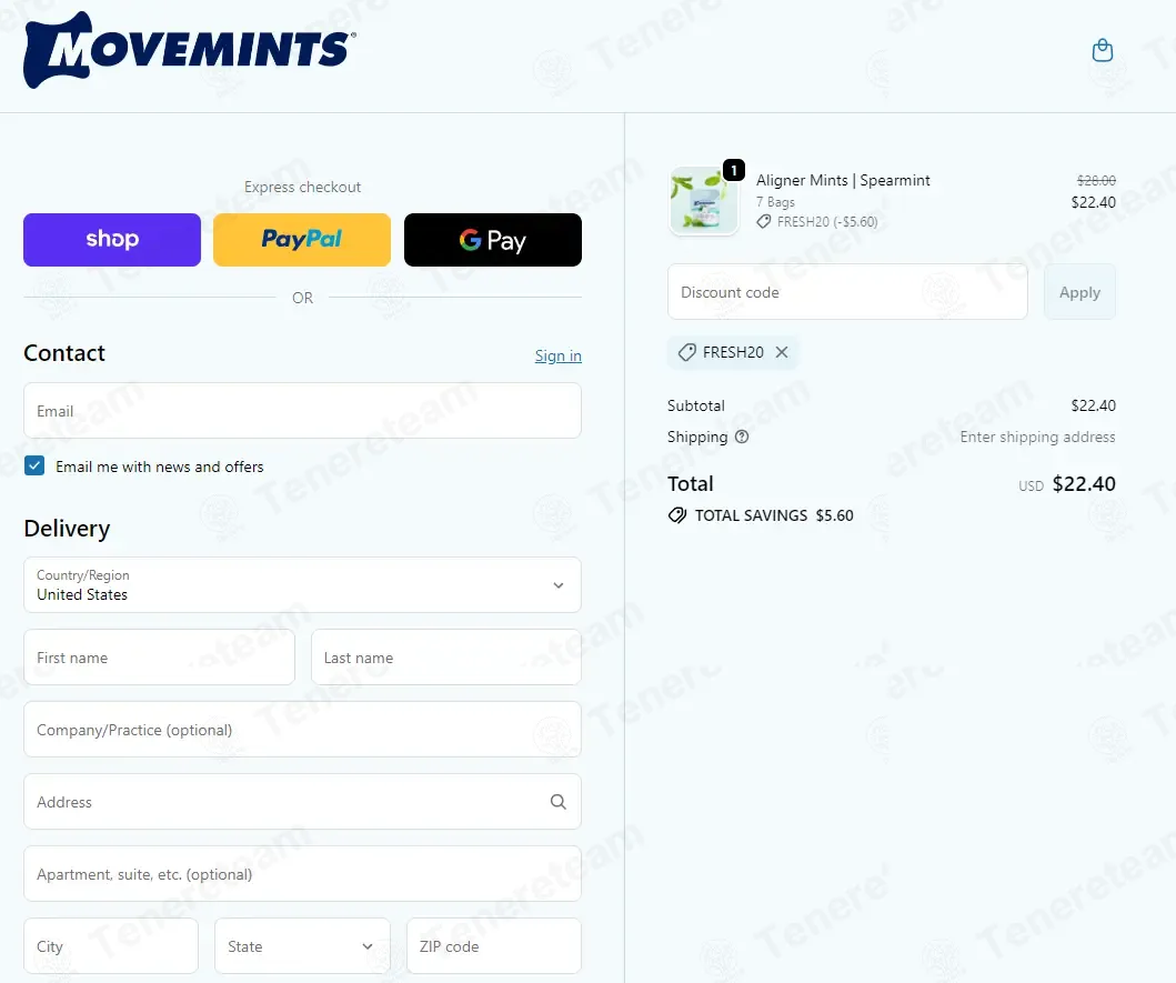 Movemints coupon code: 20% off with FRESH20. Tested and valid as 3 weeks ago.
