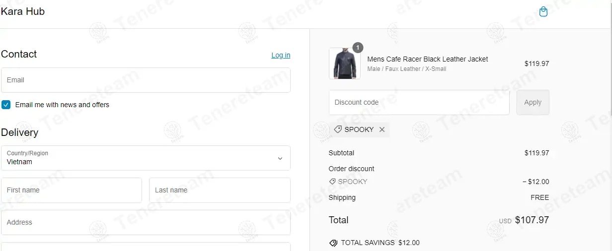 Kara Hub coupon code: 10% off with SPOOKY. Tested and valid as 1 year ago.