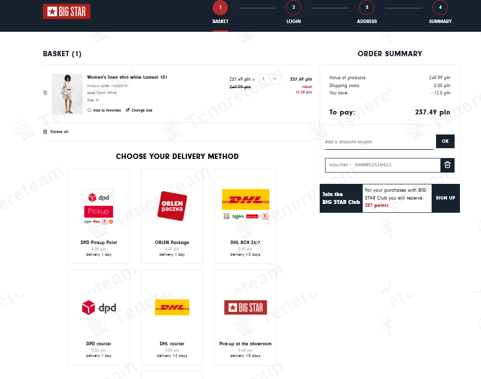 Big Star PL coupon code: 5% off with 9980052510423. Tested and valid as 1 year ago.