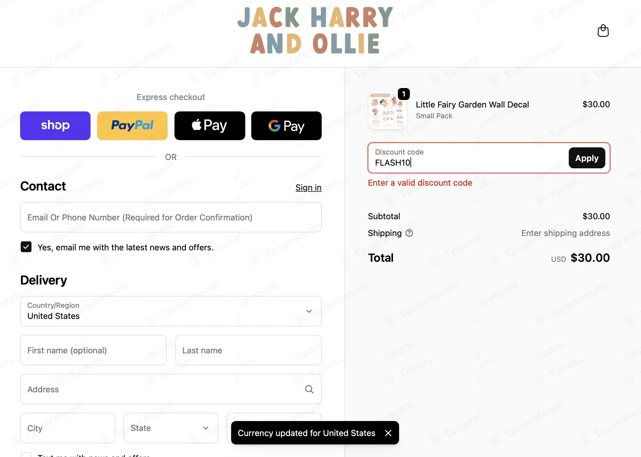 Jack Harry and Ollie coupon code: 10% off with FLASH10. Tested and valid as 2 months ago.