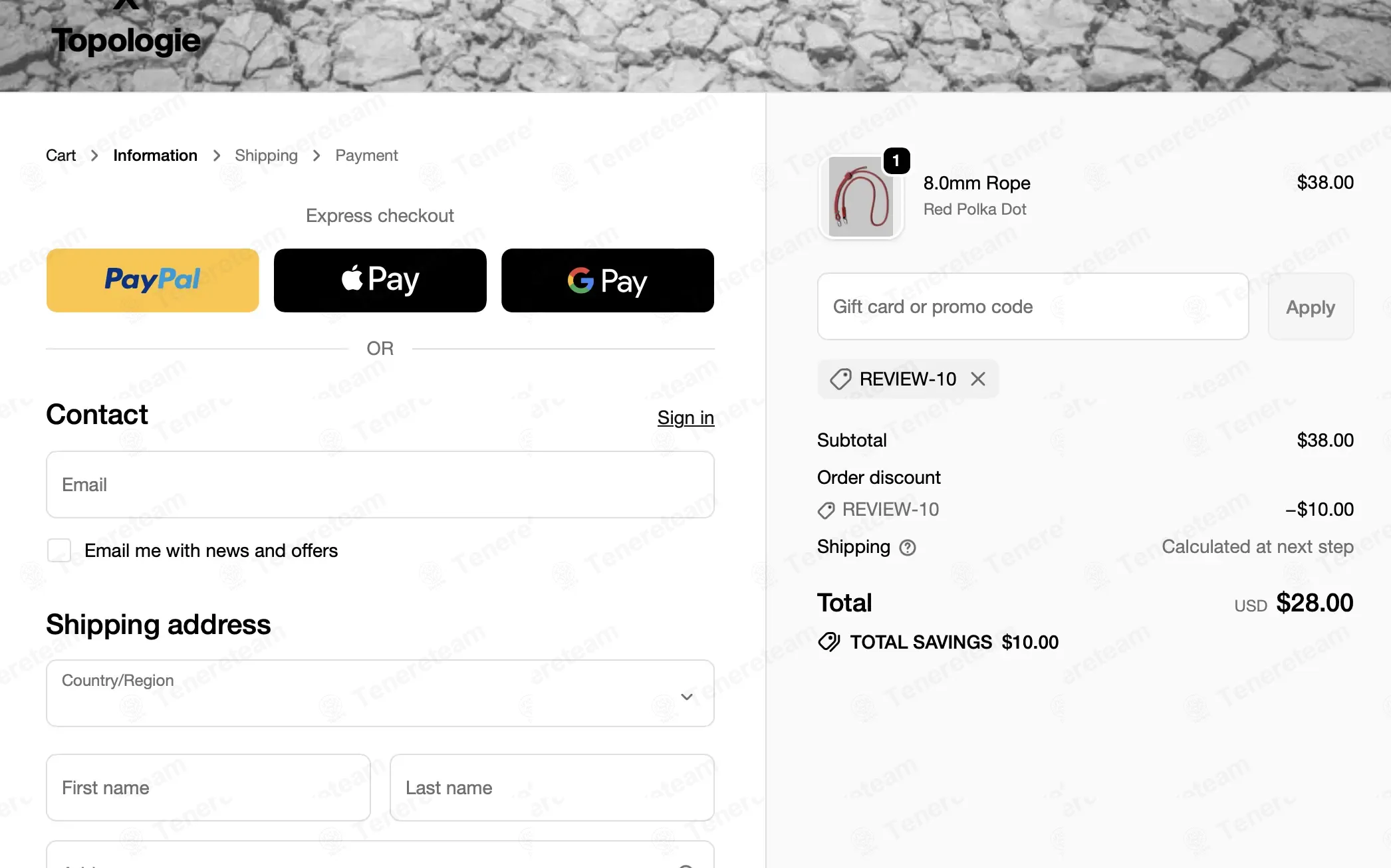 Topologie coupon code: $10 off with REVIEW-10. Tested and valid as 3 months ago.