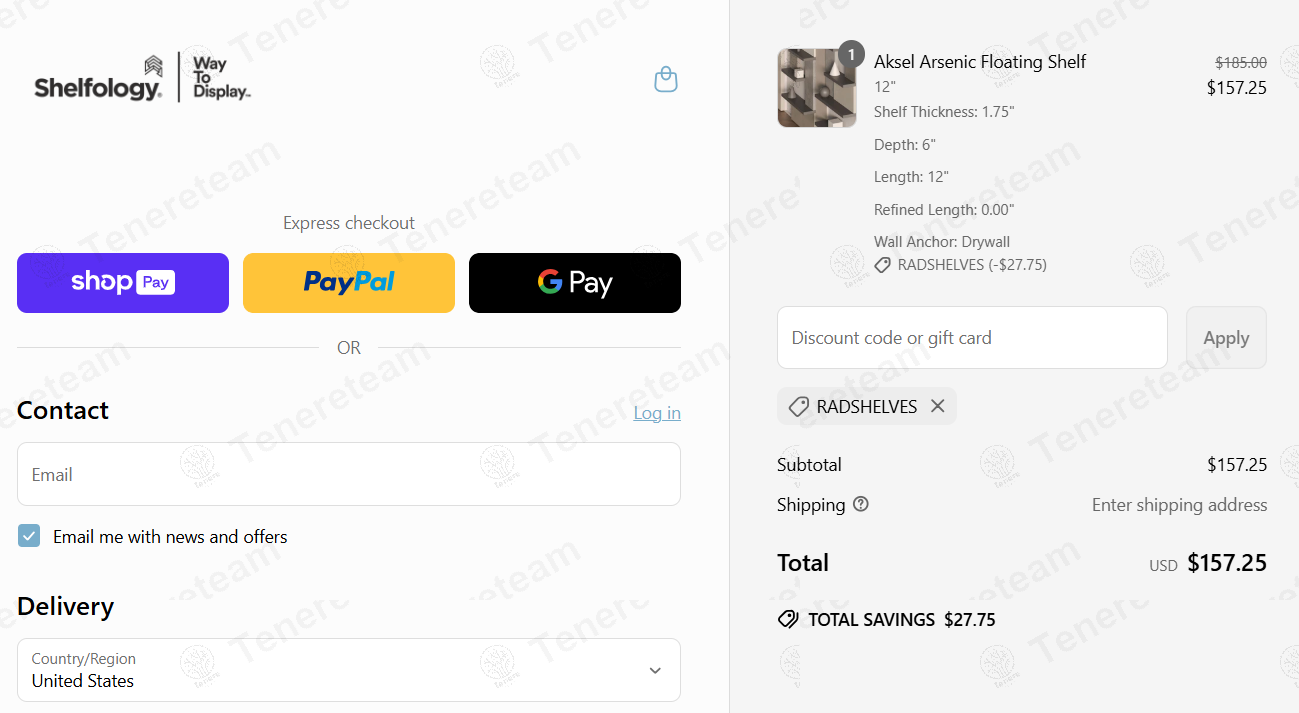 Shelfology coupon code: 15% off with RADSHELVES. Tested and valid as 1 year ago.