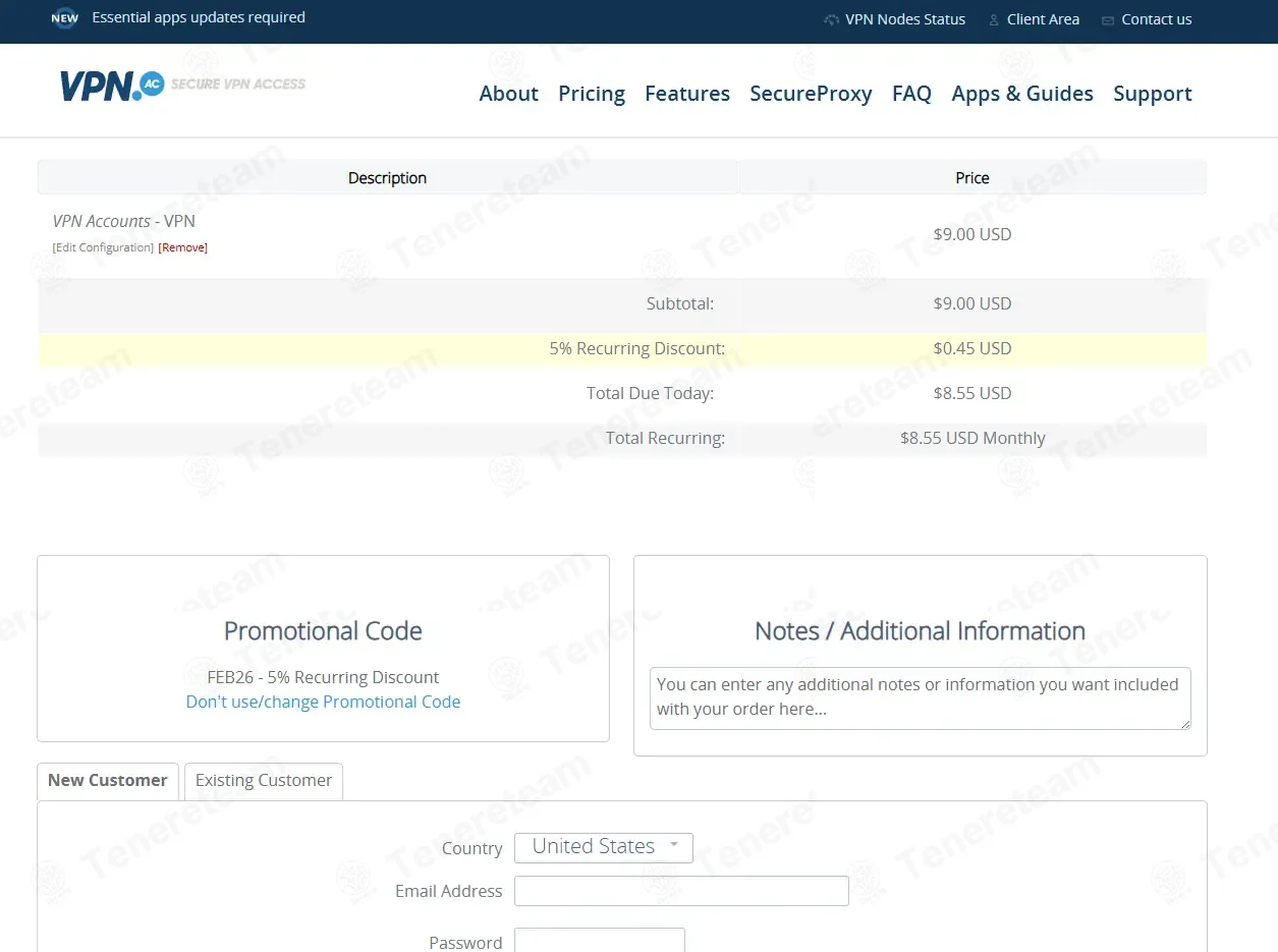 VPN.AC coupon code: 5% off with FEB26. Tested and valid as 3 months ago.
