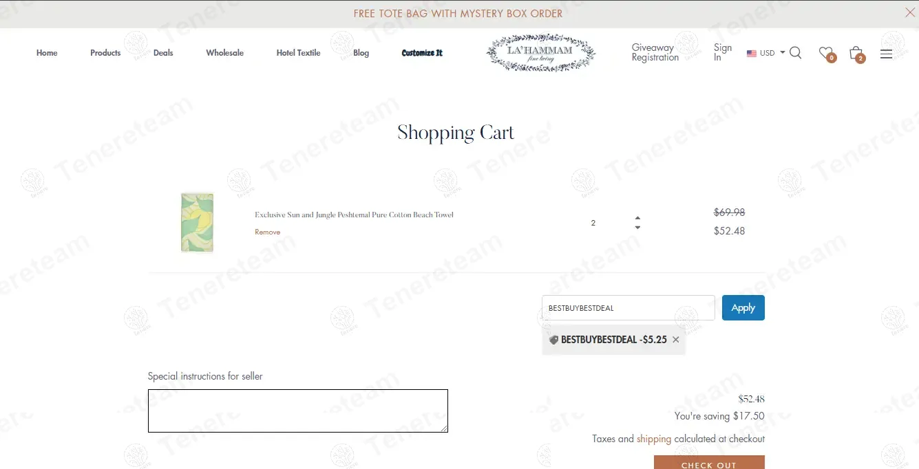 Lahammam coupon code: 10% off with BESTBUYBESTDEAL. Tested and valid as 4 months ago.