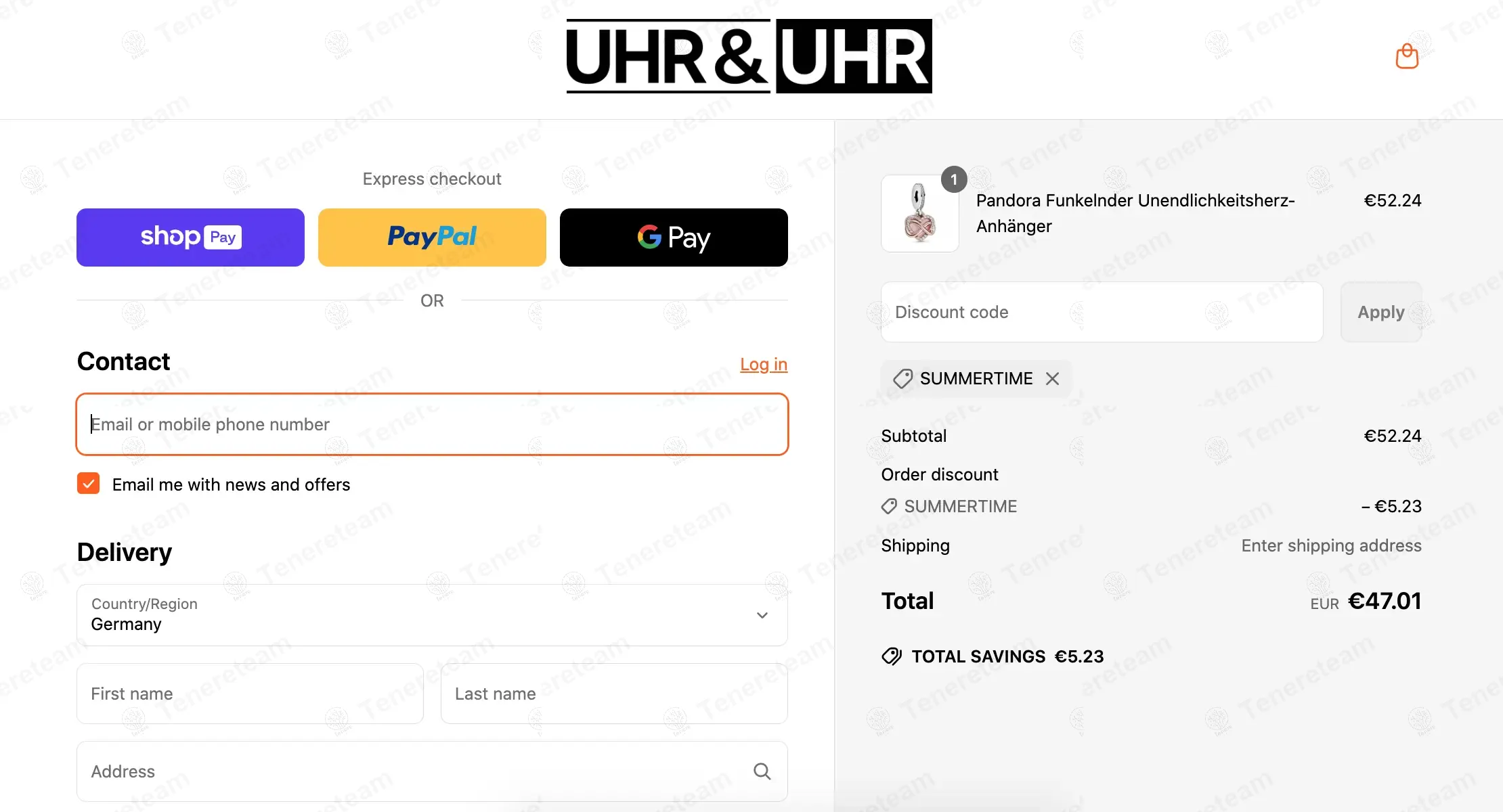 Uhr und Uhr DE coupon code: 10% off with SUMMERTIME. Tested and valid as 1 year ago.