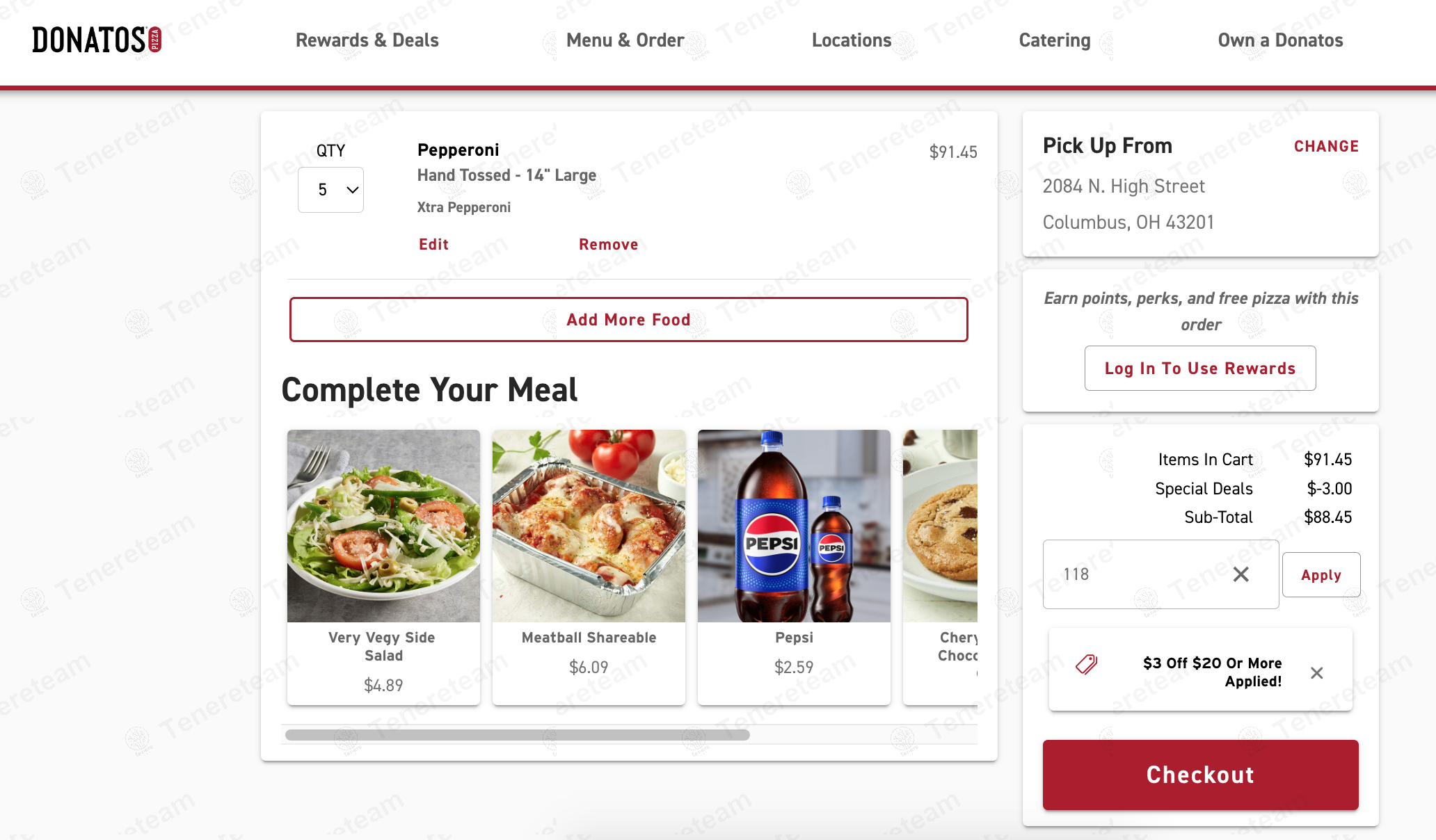 Donatos Pizza coupon code: $3 off with 118. Tested and valid as 9 months ago.