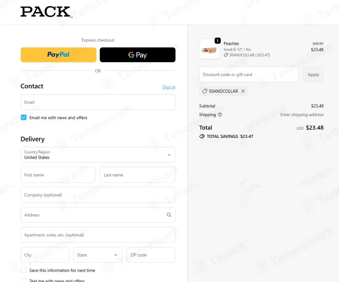 Pack Leashes coupon code verified as working at checkout