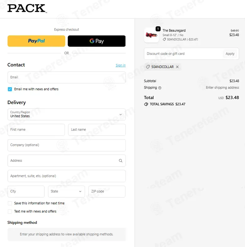 Pack Leashes coupon code: 50% off with 50ANDCOLLAR. Tested and valid as 1 month ago.