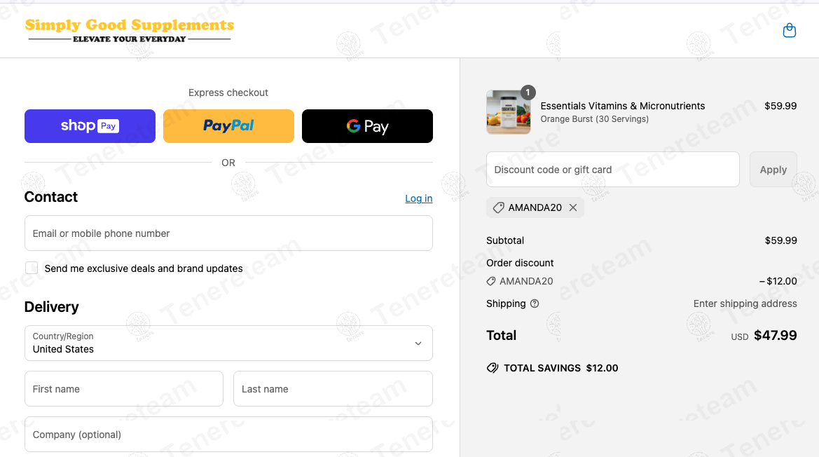 Simply Good Supplements coupon code: 20% off with AMANDA20. Tested and valid as 1 year ago.