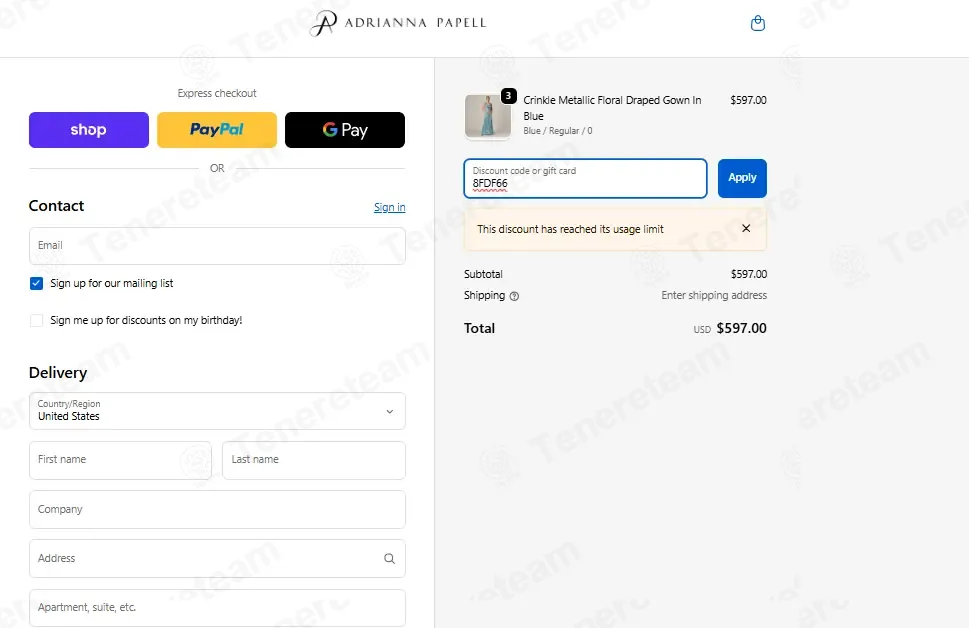 Adrianna Papell coupon code: $20 off with 8FDF66. Tested and valid as 1 week ago.