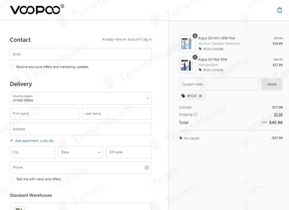 Voopoo Shop coupon code: 50% off with BFCM. Tested and valid as 11 months ago.