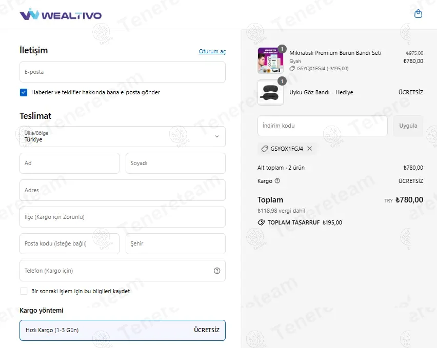 Wealtivo Bant coupon code: 10% off with GSYQX1FGJ4. Tested and valid as 10 months ago.