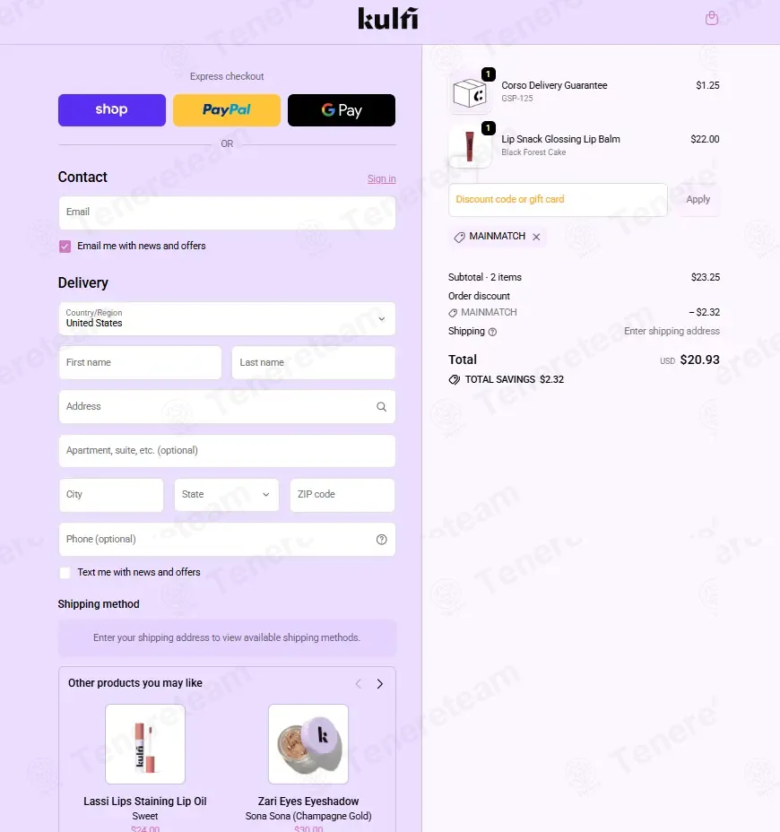 Kulfi Beauty coupon code: 10% off with MAINMATCH. Tested and valid as 1 month ago.
