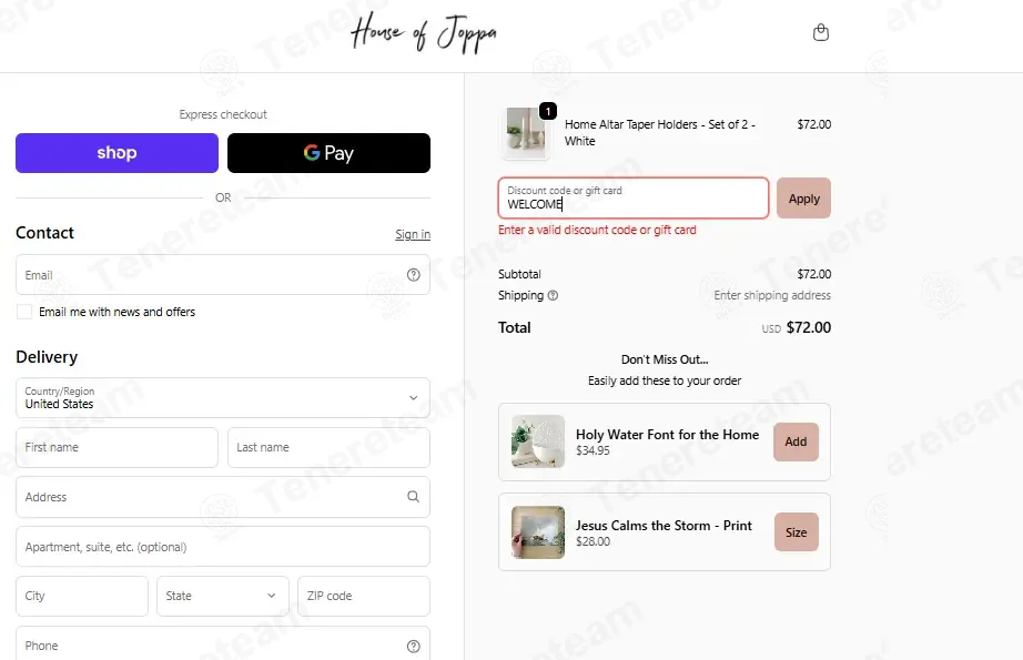 House of Joppa coupon code: 10% off with WELCOME. Tested and valid as 1 month ago.