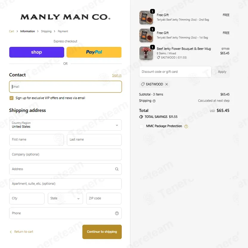 The Manly Man coupon code: 15% off with EASTWOOD. Tested and valid as 3 months ago.