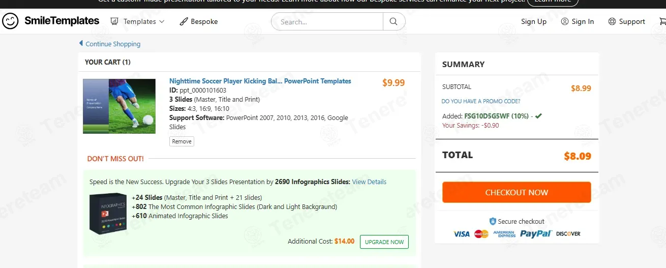 Smile Templates coupon code: 10% off with FSG10D5G5WF. Tested and valid as 1 month ago.