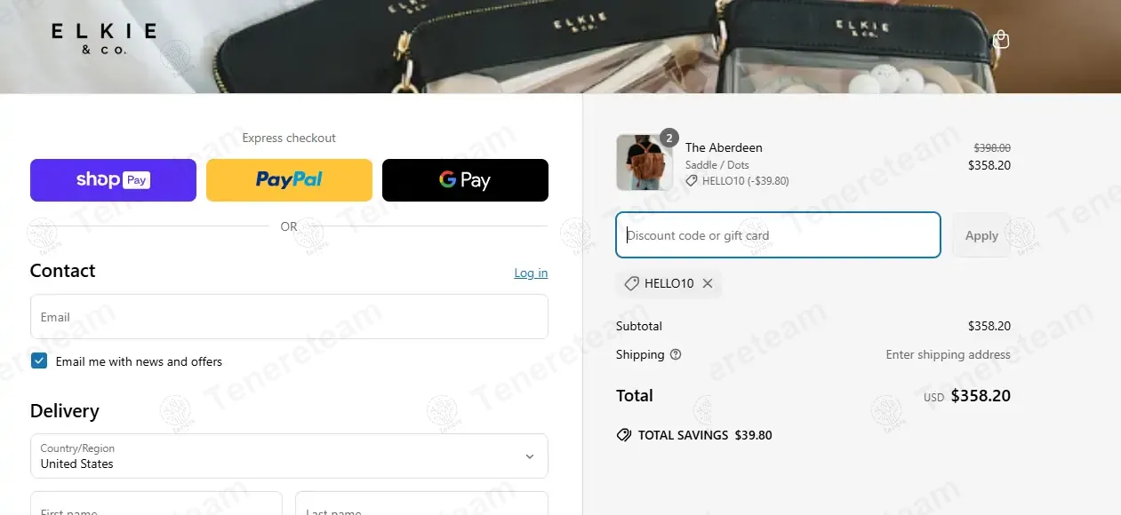 Elkie and Co coupon code: 10% off with HELLO10. Tested and valid as 1 year ago.