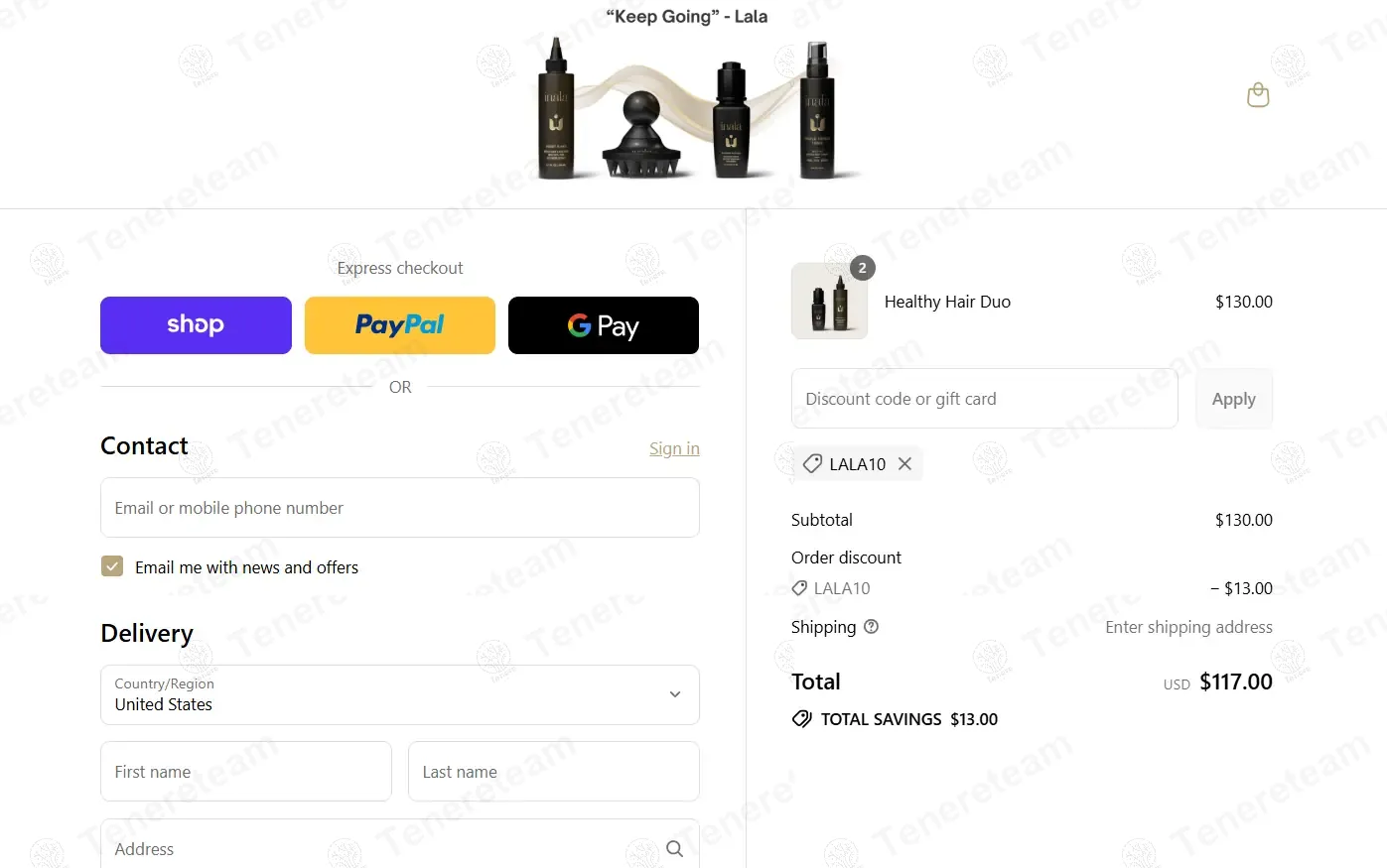 Inala coupon code: 10% off with LALA10. Tested and valid as 9 months ago.