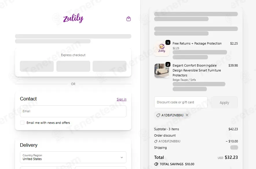 Zulily coupon code - tested and valid (1 month ago)