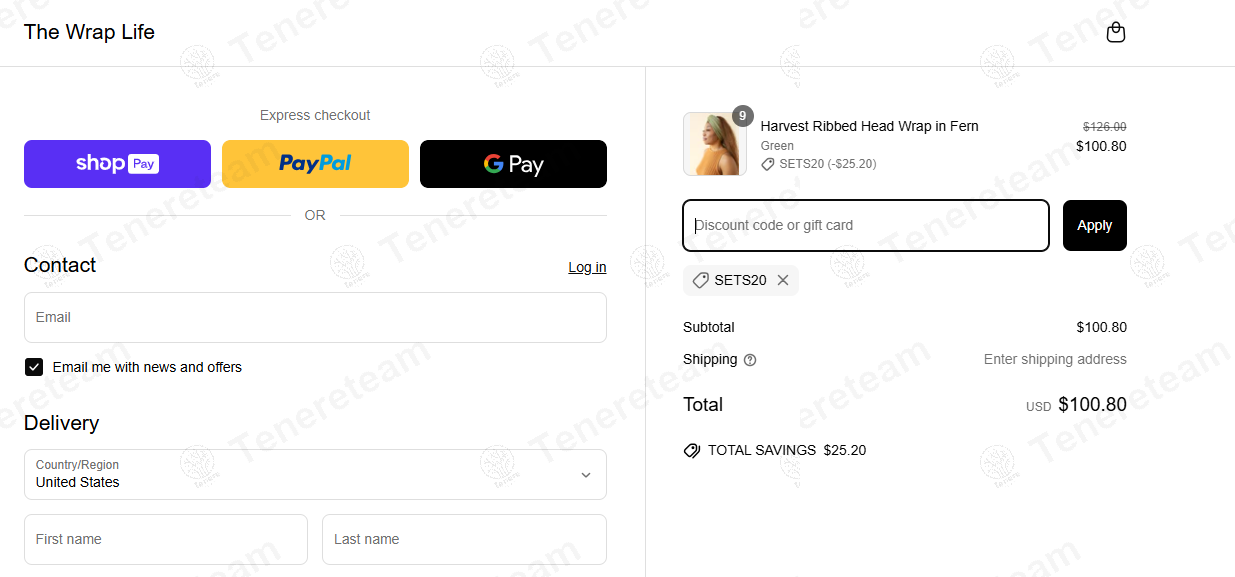 The Wrap Life coupon code: 20% off with SETS20. Tested and valid as 1 year ago.
