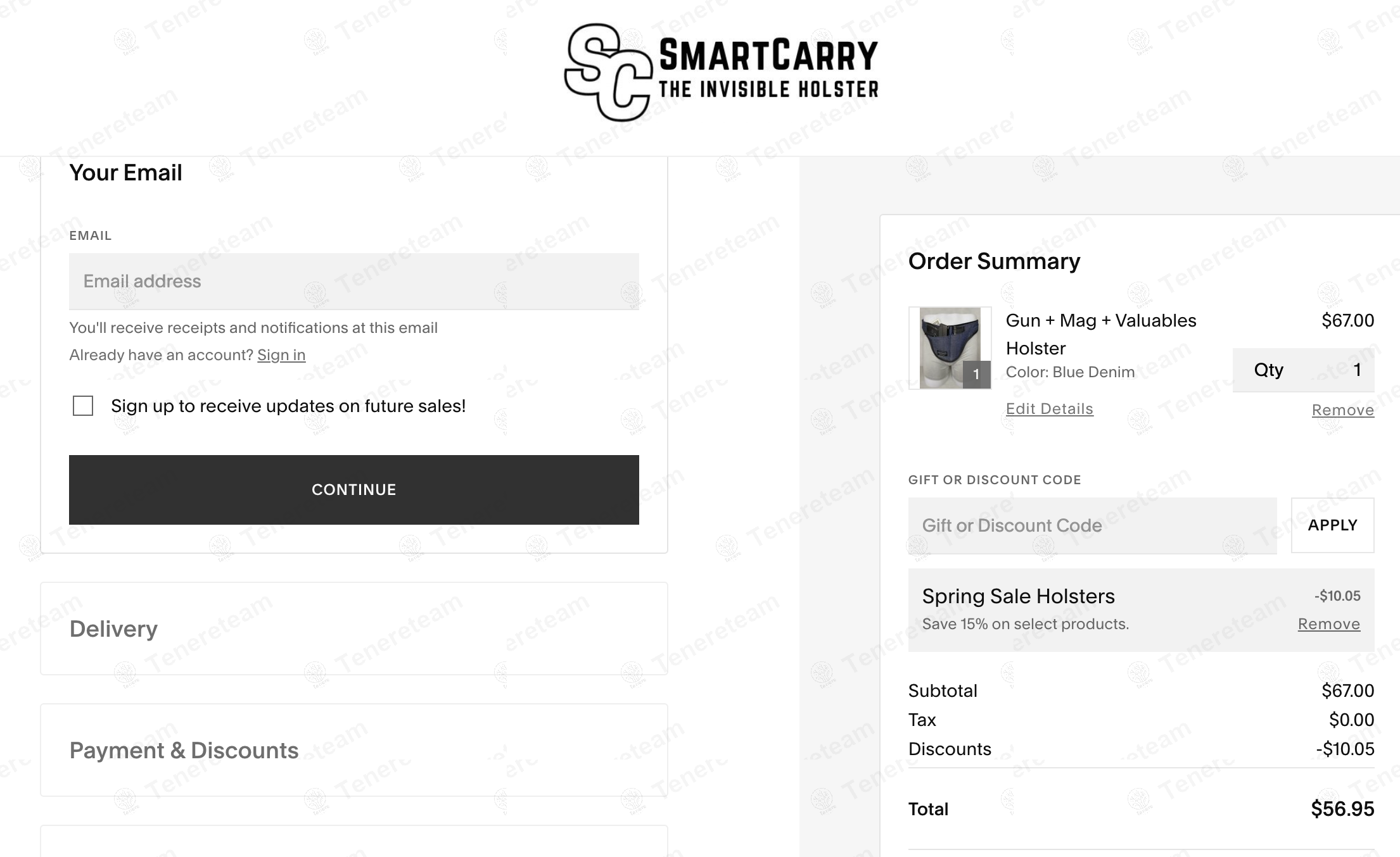Smart Carry coupon code: 15% off with spring. Tested and valid as 1 year ago.
