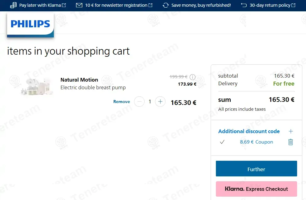 Philips DE coupon code: 5% off with PHILIPS5OFF. Tested and valid as 1 year ago.