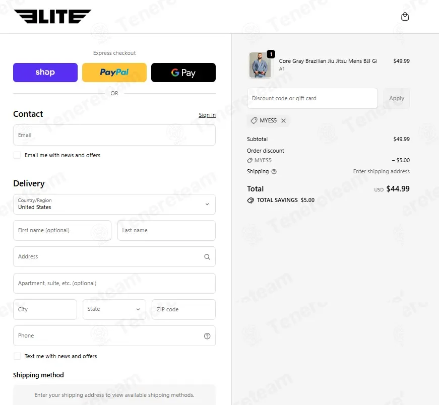 Elite Sports coupon code: $5 off with MYES5. Tested and valid as 4 days ago.