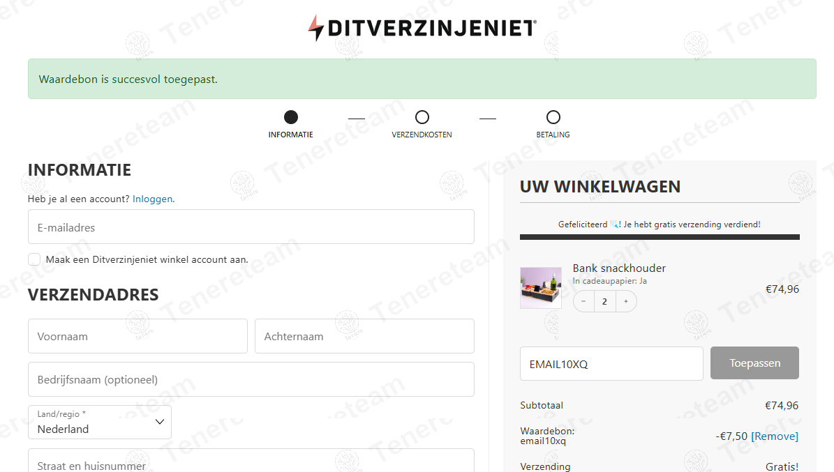 Ditverzinjeniet NL coupon code: 10% off with EMAIL10XQ. Tested and valid as 1 year ago.