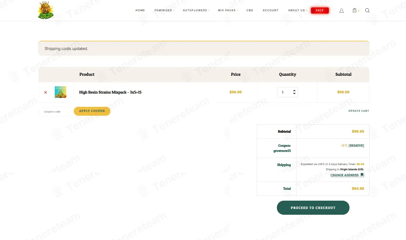 Royal King Seeds coupon code: 10% off with GROWNOW. Tested and valid as 6 months ago.