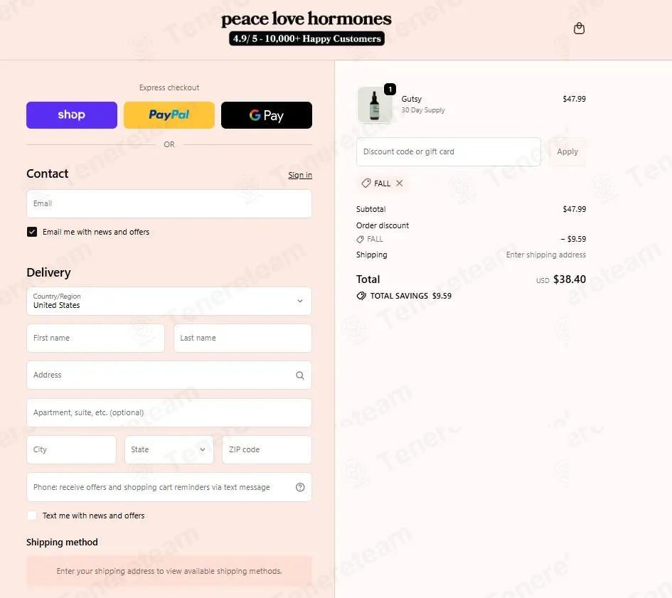 Peace Love Hormones coupon code: 20% off with FALL. Tested and valid as 2 months ago.