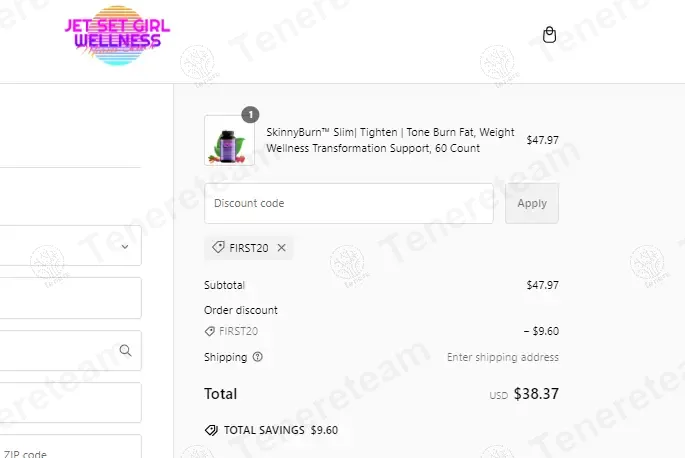 Jetset Girl Wellness coupon code: 20% off with FIRST20. Tested and valid as 1 year ago.