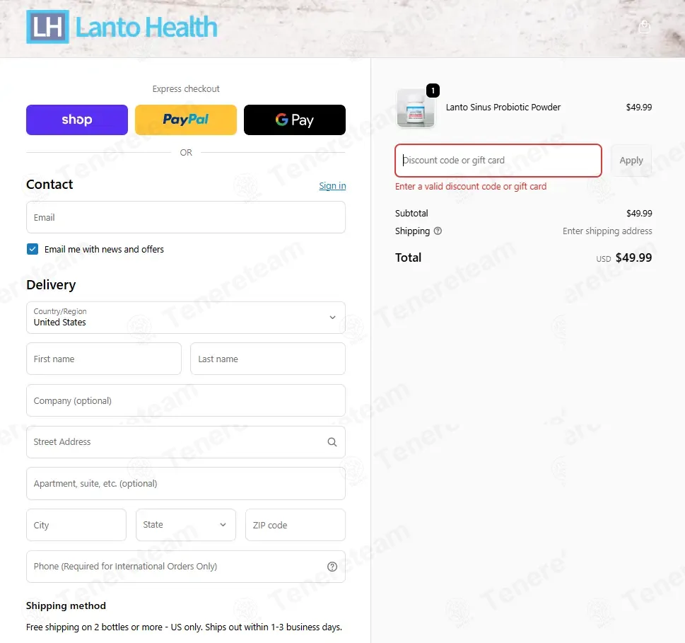 Lanto Health coupon code: 5% off with SAVE5. Tested and valid as 3 months ago.